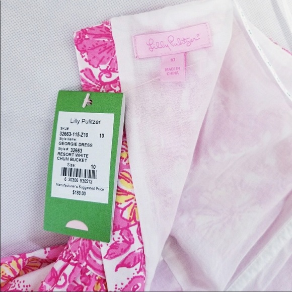 Jupe Taille 4 Lilly Pulitzer REVRS GEORGIE - Motif Patch Multicolore - Coton - Neuf Avec étiquettes (NWT)